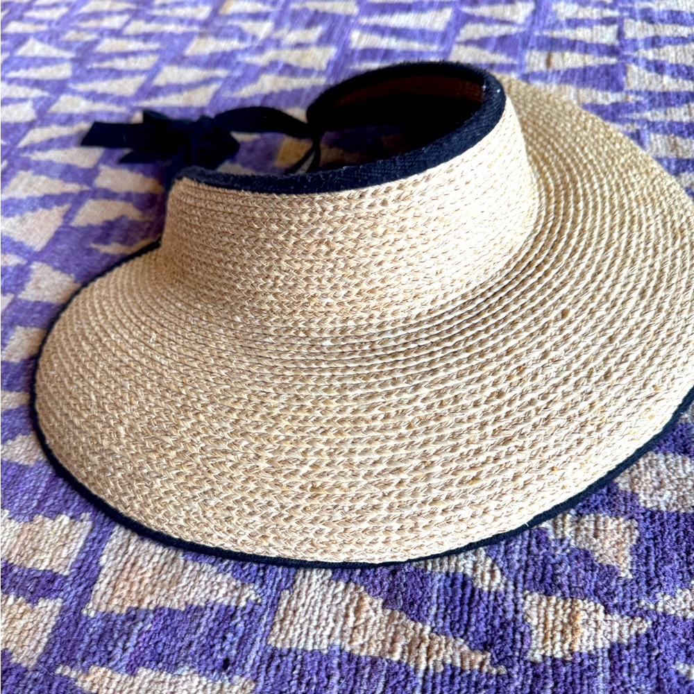 Packable raffia visor 👒